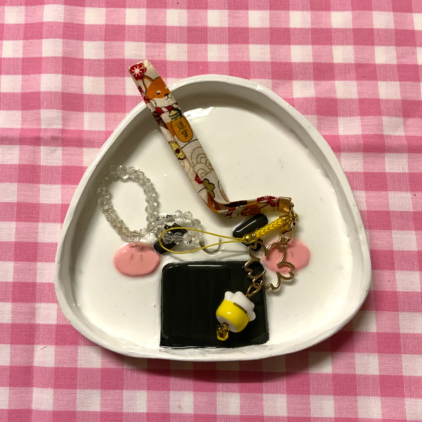 Vide poche argile fait main Onigiri