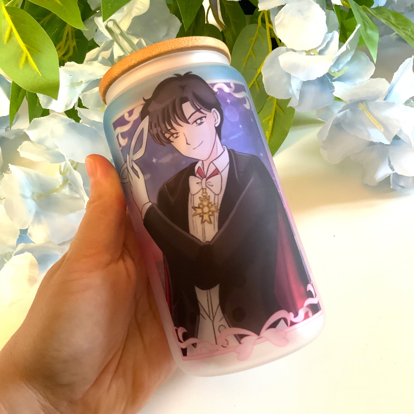 Verre à paille dépoli «Sailormoon. »