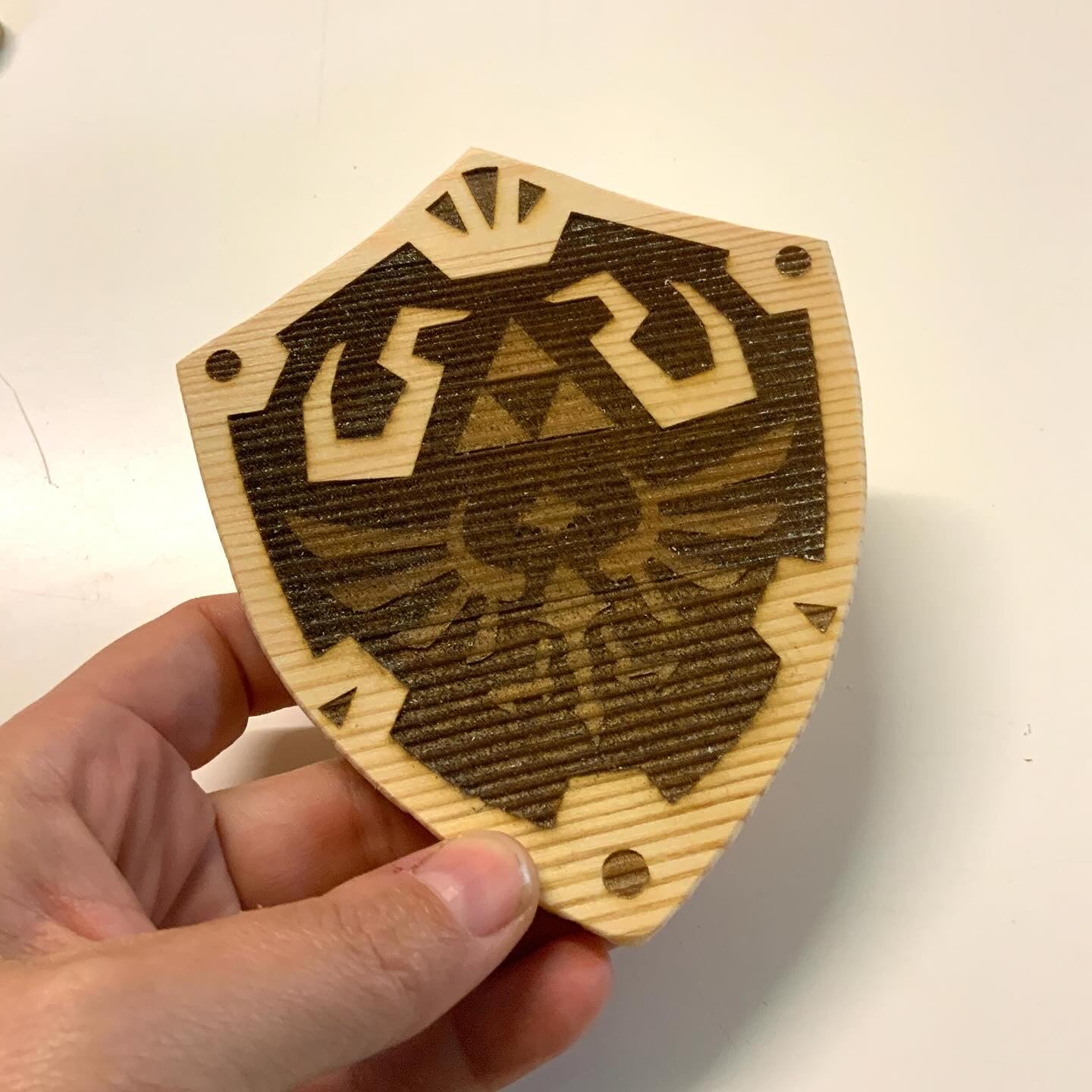 Sous-verre gravé Bouclier Hylien