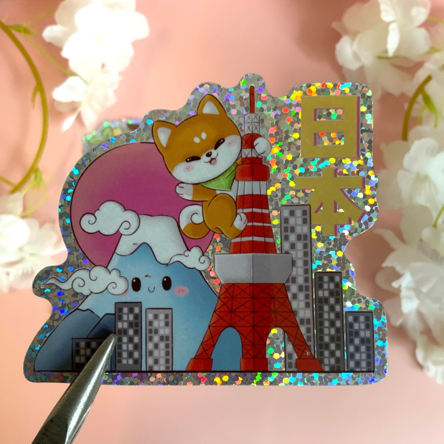 Stickers paillettes kawaii #2 tinyneko.fr