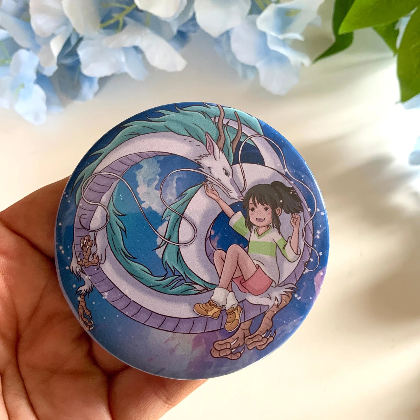 Badge rond Le voyage de Chihiro Tinyneko.fr