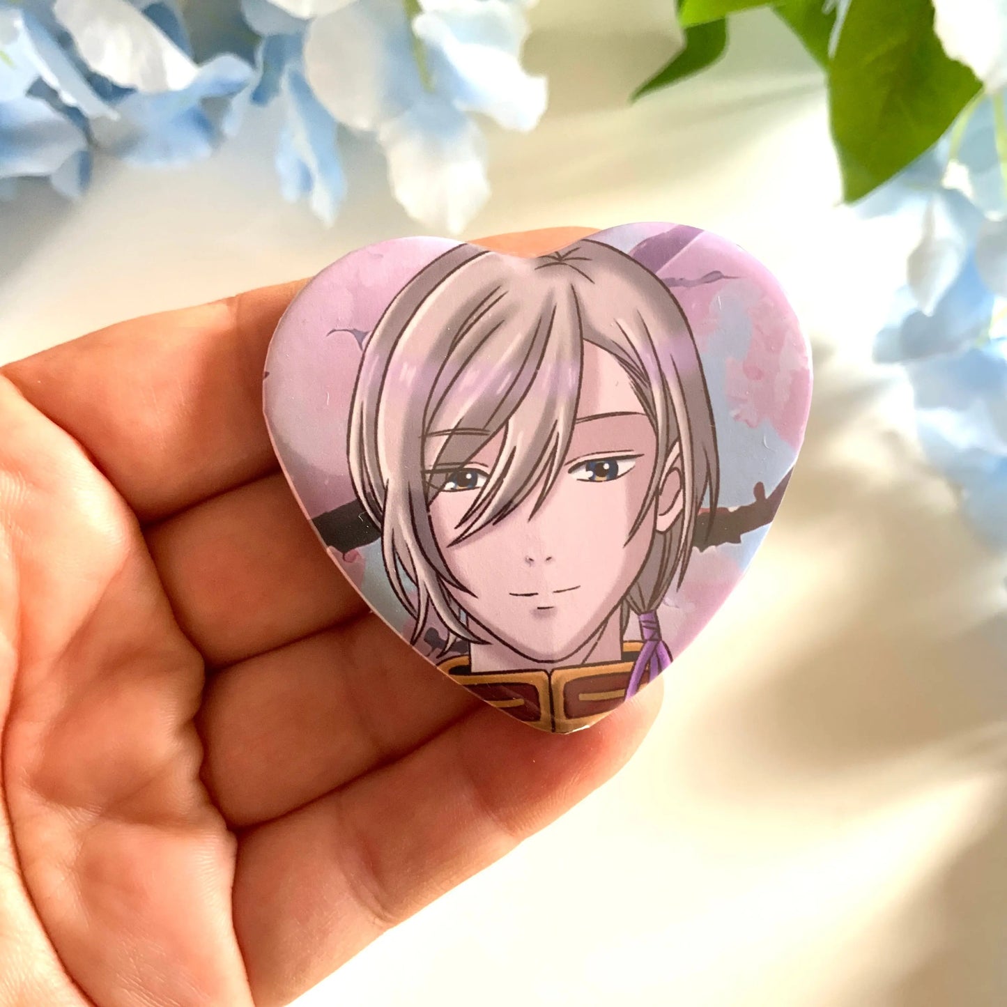 Badge coeur « My happy marriage » Tinyneko.fr