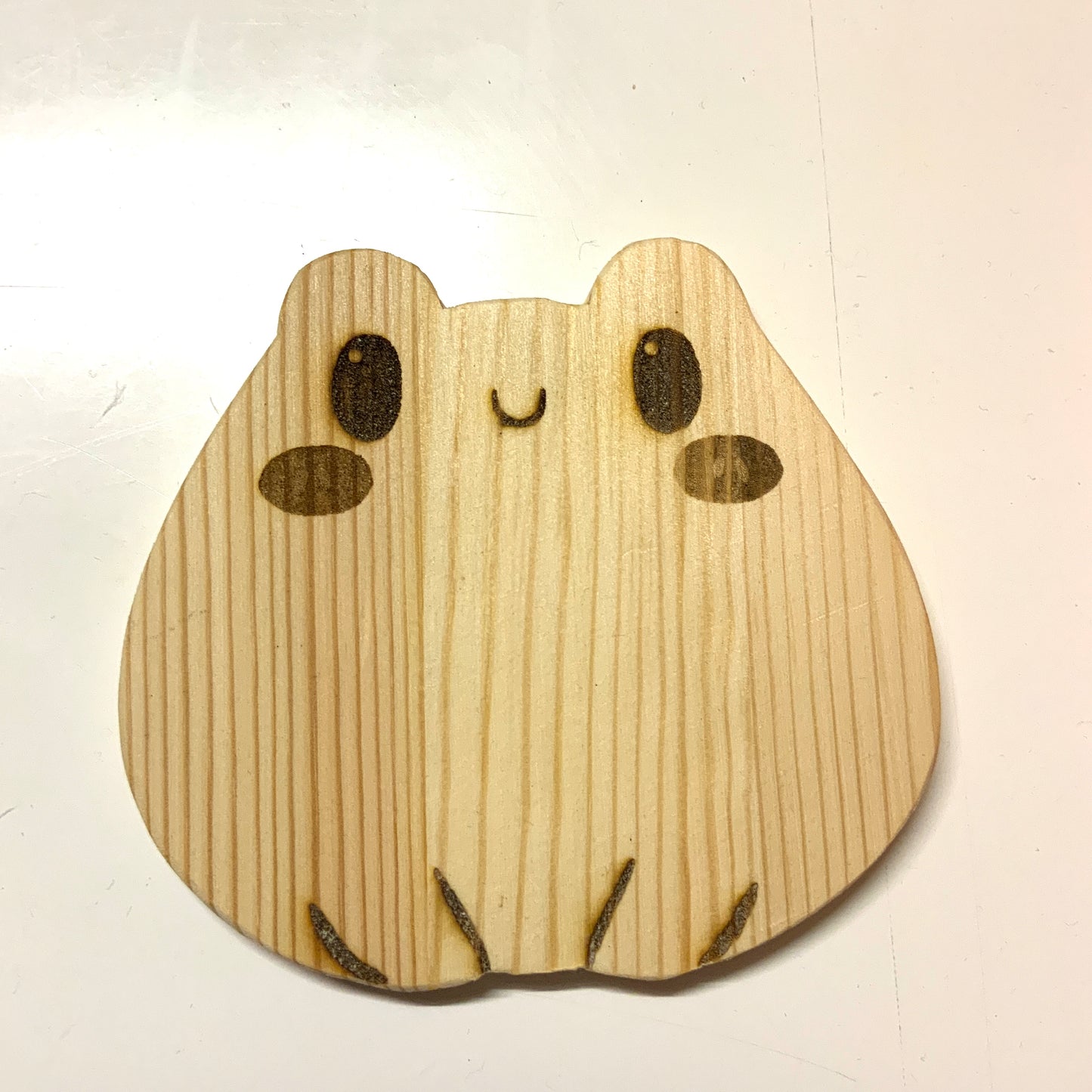 Sous-verre gravé Grenouille