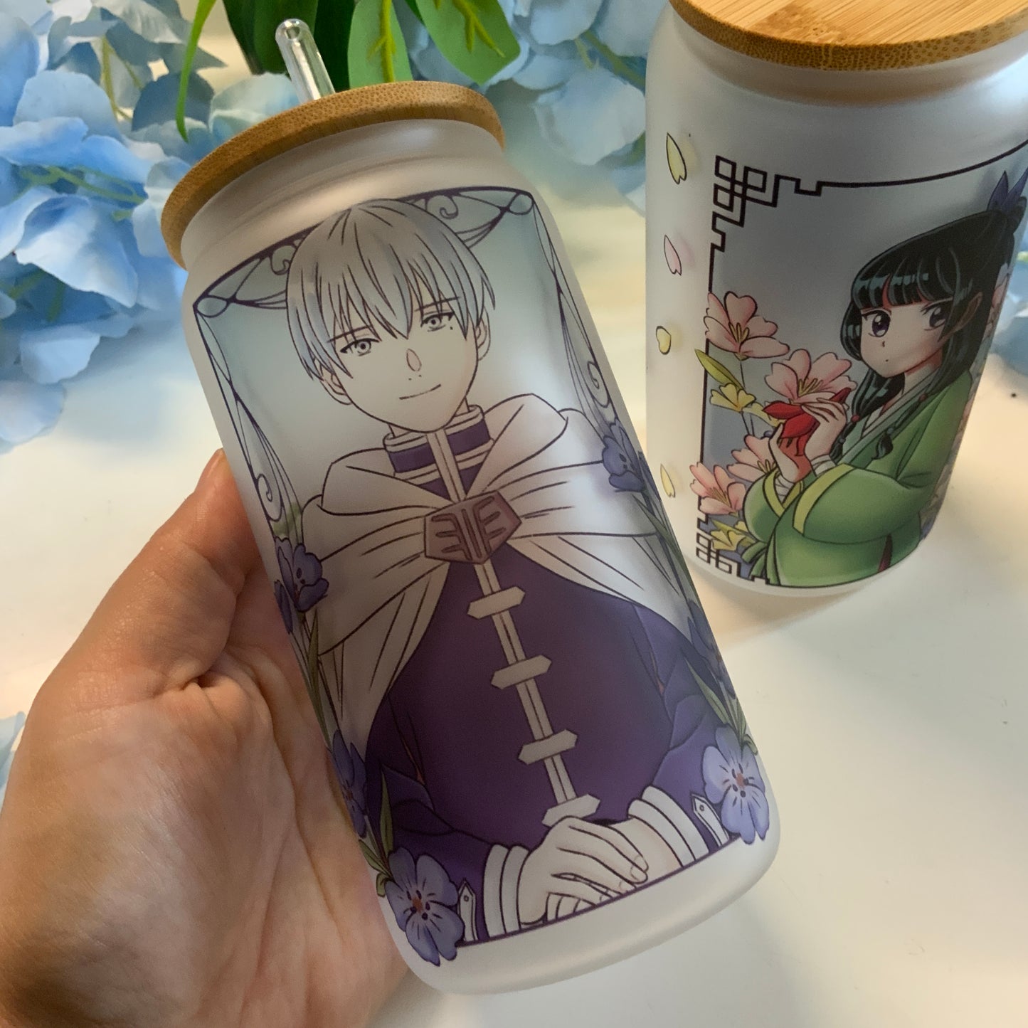 Verre à paille dépoli «Frieren. »