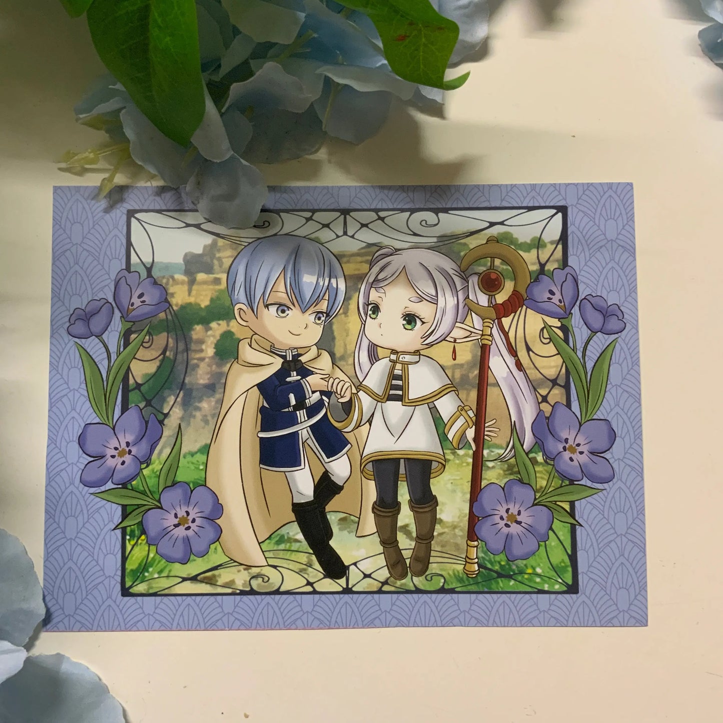 Print A5 fan art «Frieren et Himmel «. Tinyneko.fr