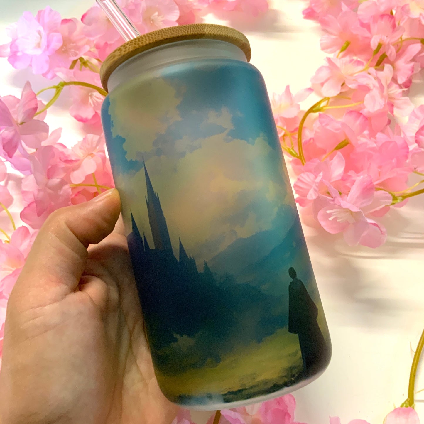Destockage Verre à paille dépoli «Poudlard» Tinyneko.fr