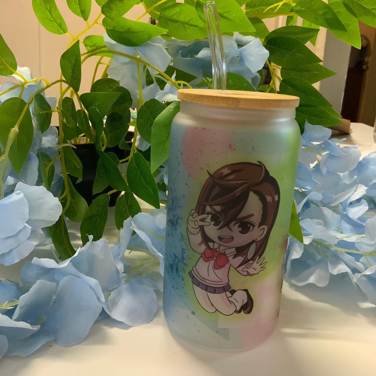 Verre à paille dépoli «Dandadan. »