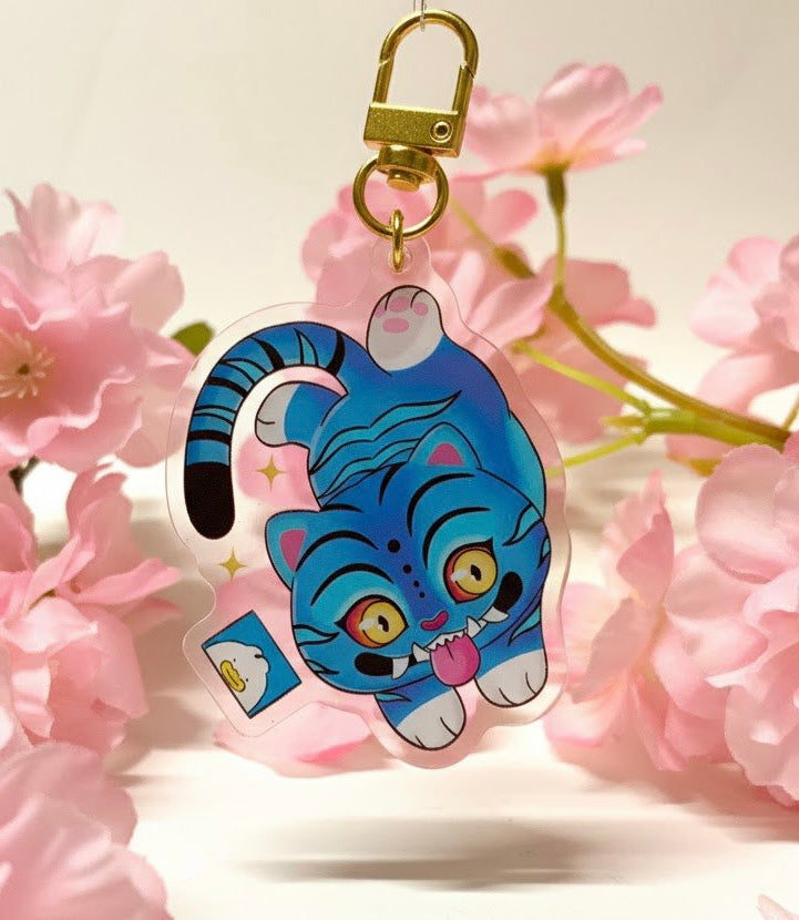 Porte-clé Derpy Tiger tinyneko.fr