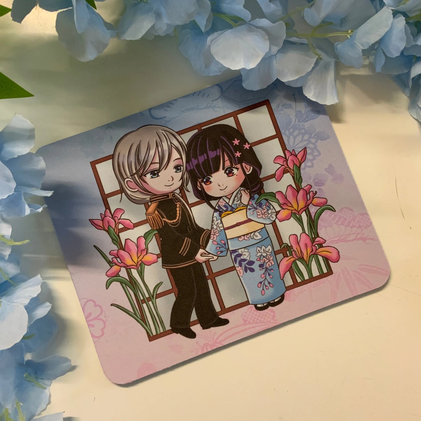 Tapis de souris rectangulaire "My happy marriage" Tinyneko.fr