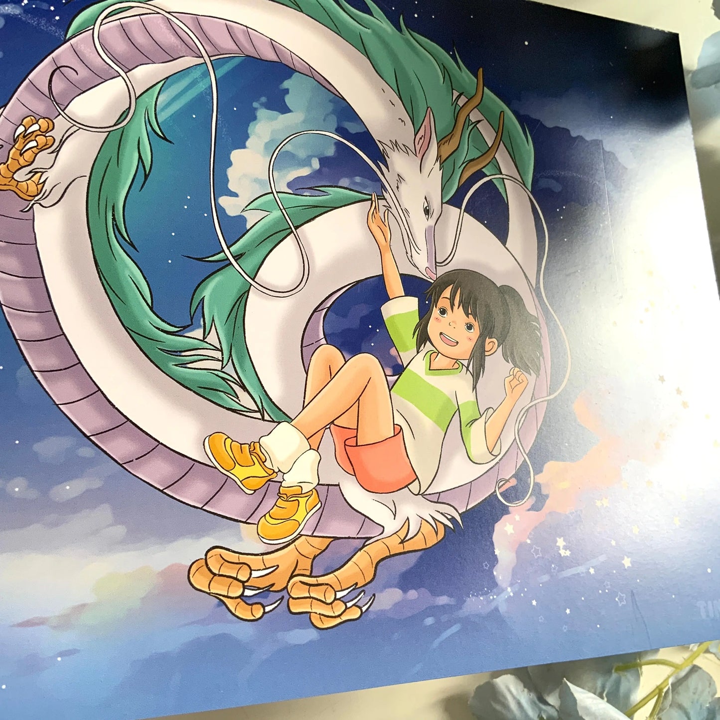 Print A4 fan art «Le voyage de Chihiro «. Tinyneko.fr