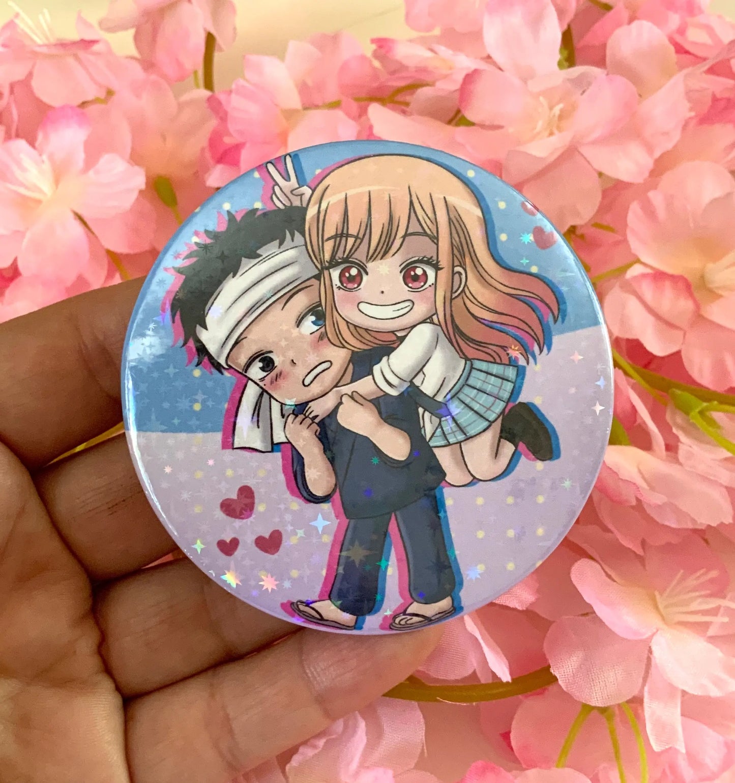 Badge rond 75 mm My dress-up darling Tinyneko.fr