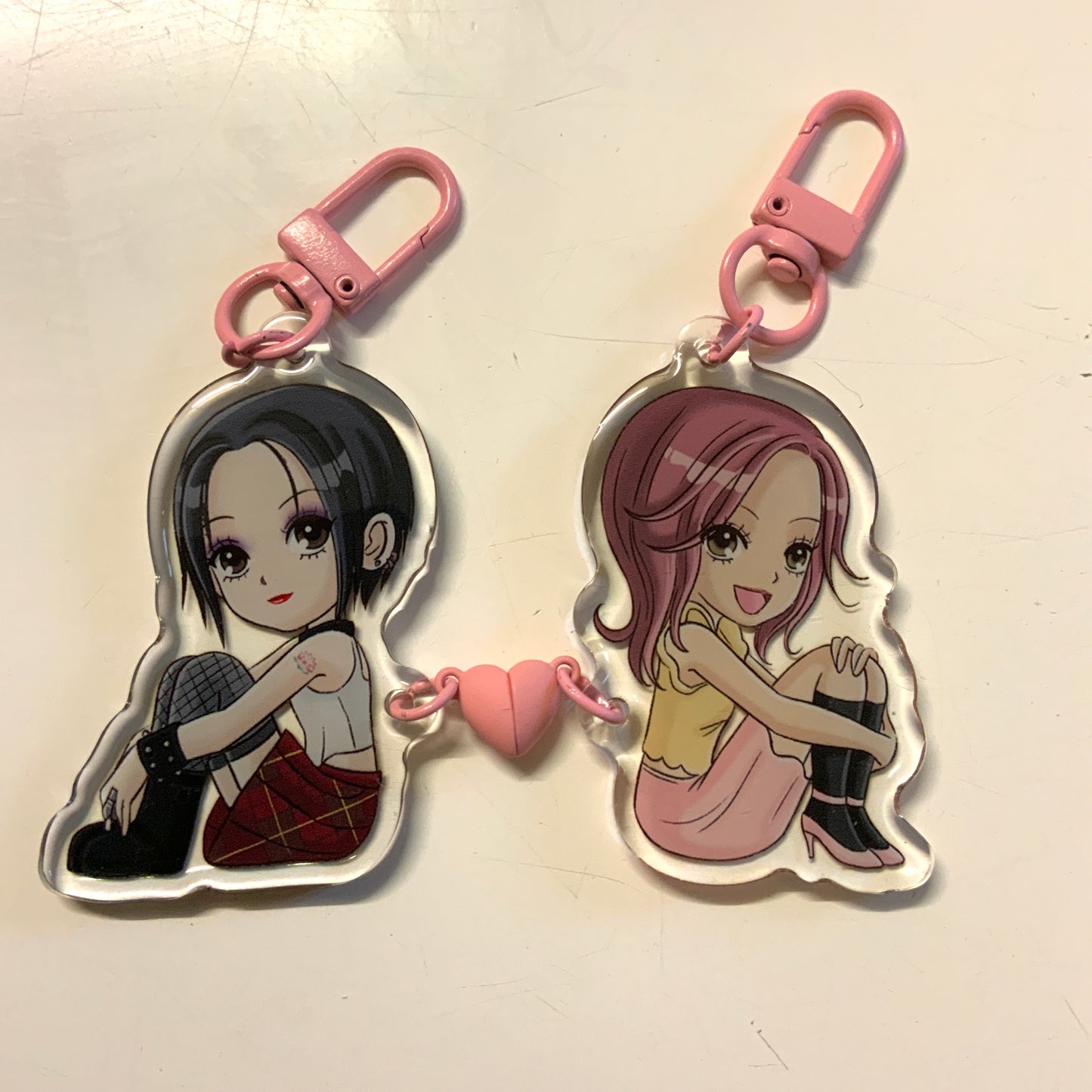 Porte-clé Duo aimant coeur Nana/Hatchi