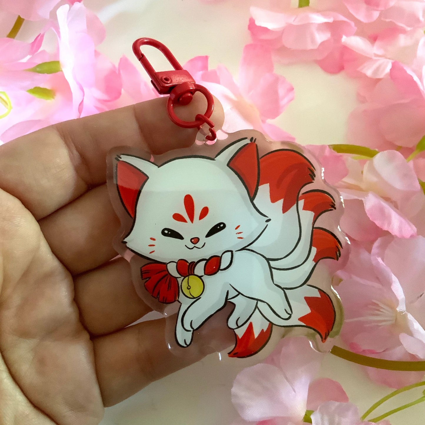 Porte-clé Kitsune tinyneko.fr