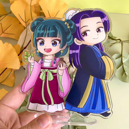 Standee chibi acrylique «Maomao et Jinshi « Les carnets de l'apothicaire