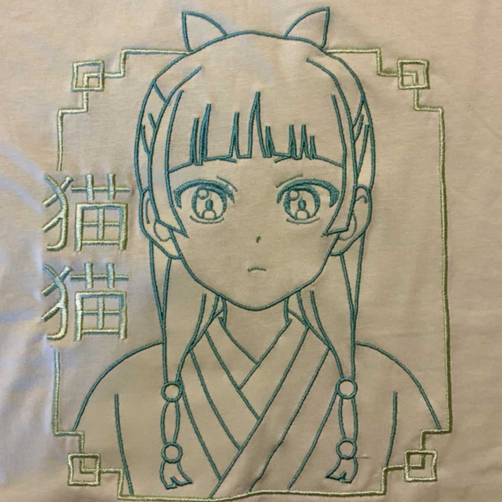 T-shirt brodé Maomao "Les carnets de l’apothicaire »