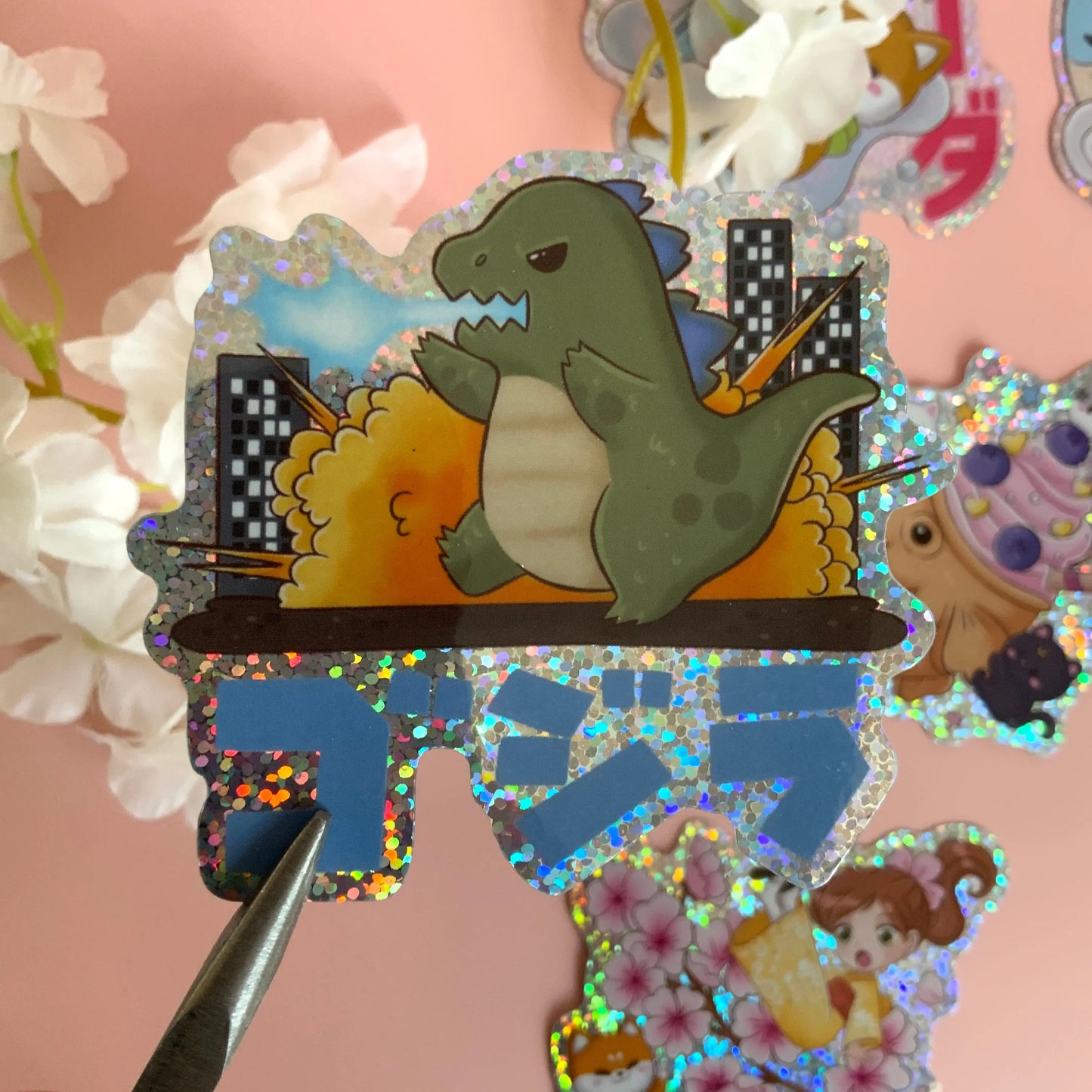 Stickers paillettes kawaii tinyneko.fr