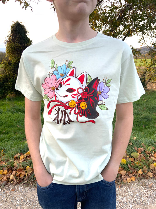 T-shirt kawaii Masques kitsune