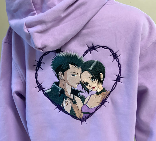 Sweat à capuche brodé « Nana et Ren «