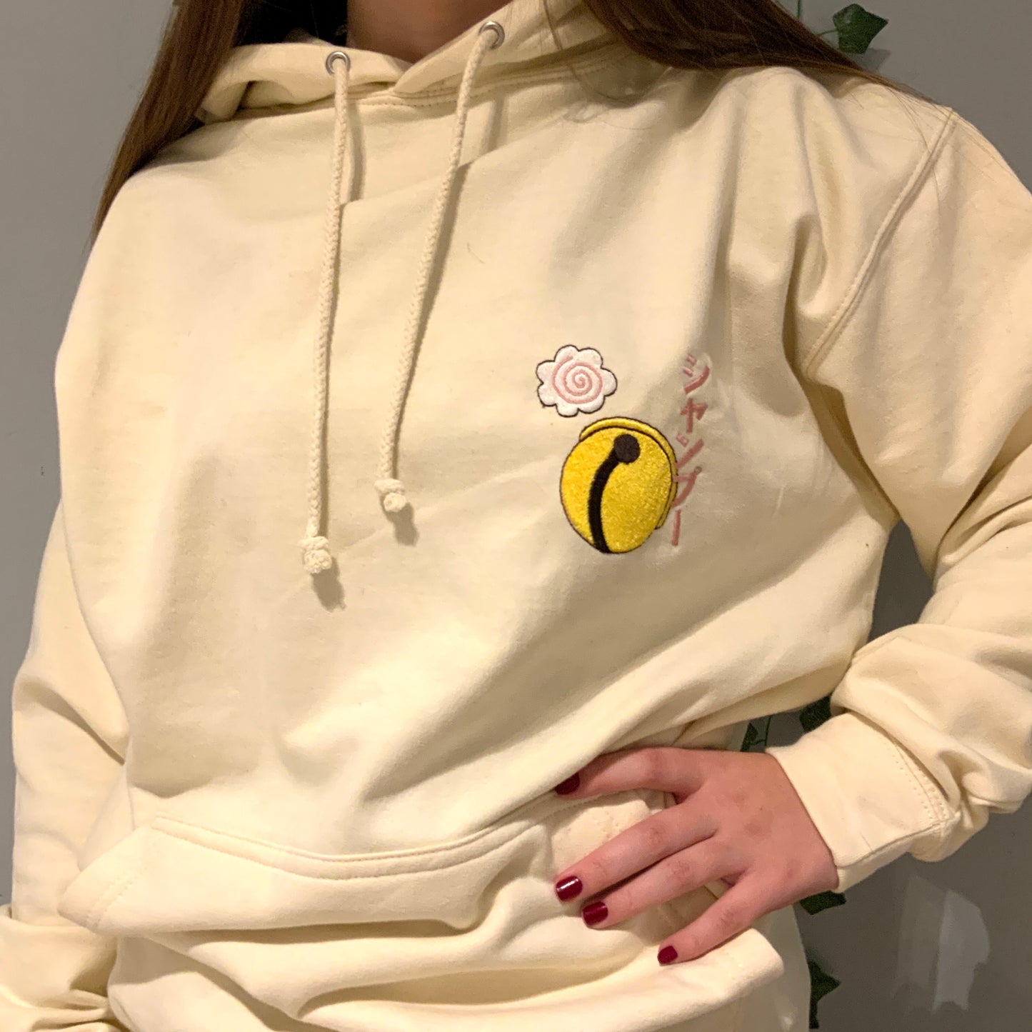 Sweatshirt à capuche brodé « shampoo «
