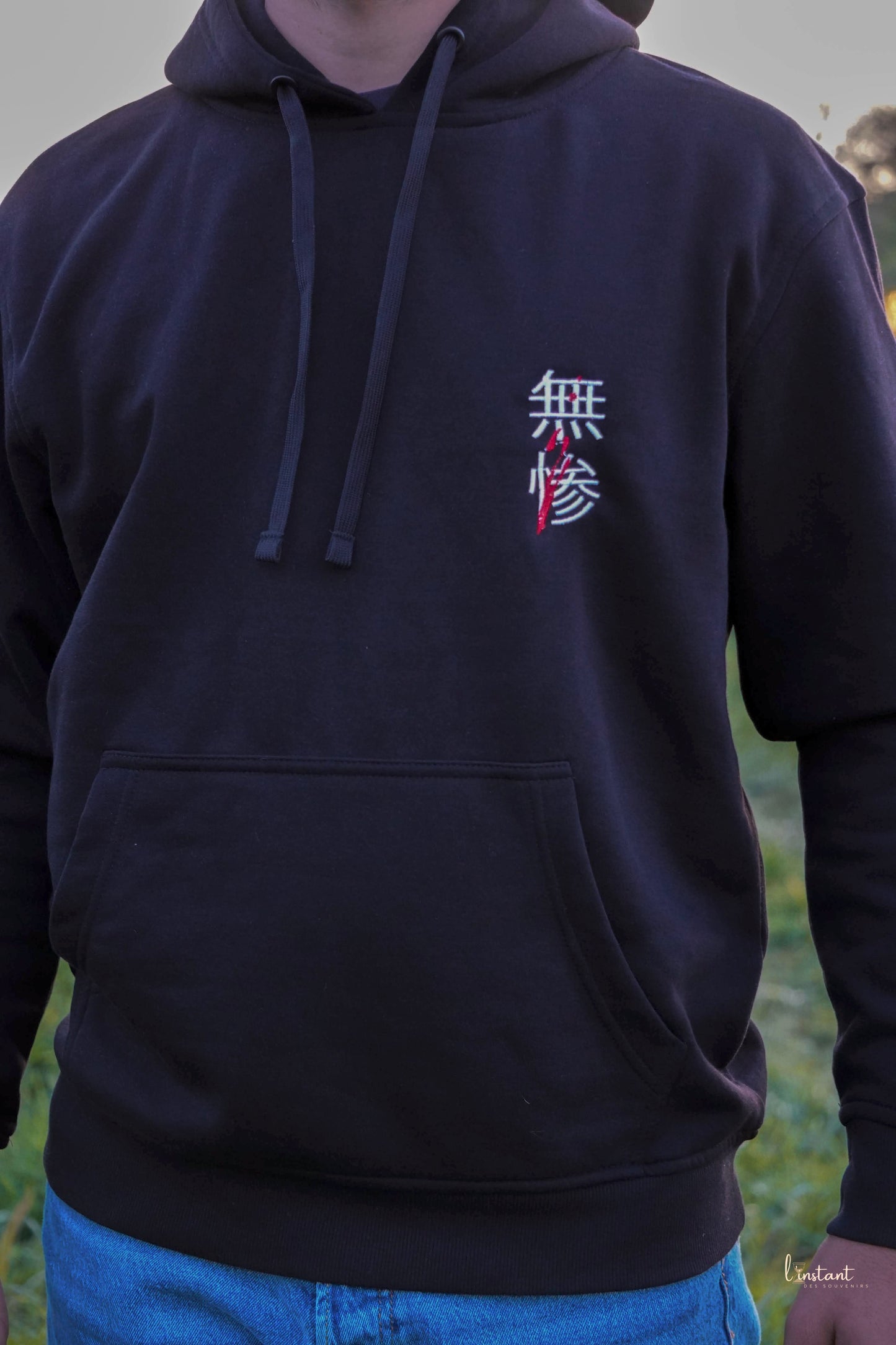 Sweat à capuche brodé « Muzan « Demon slayer