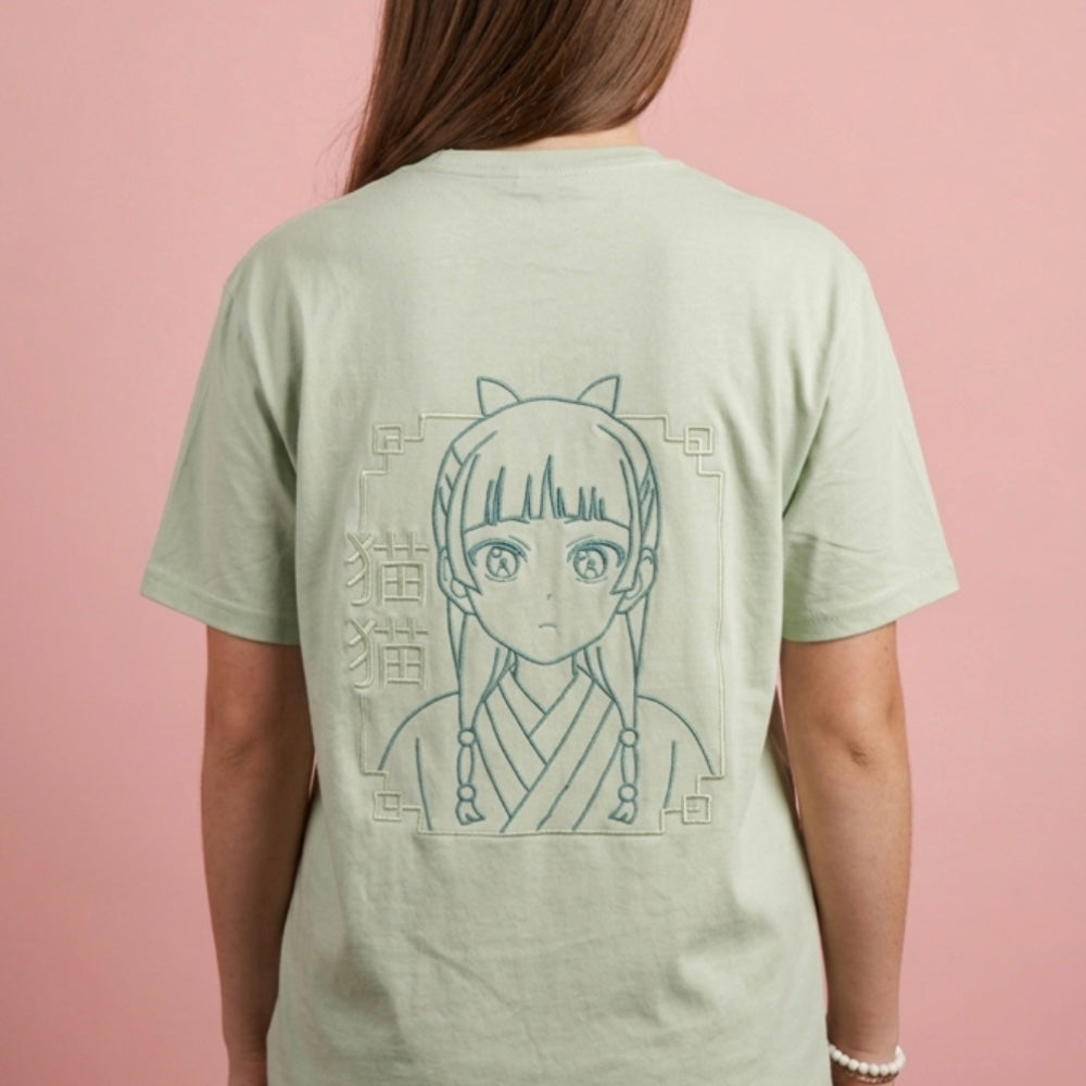 T-shirt brodé Maomao "Les carnets de l’apothicaire »