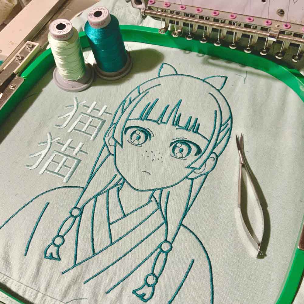 Sac brodé Maomao "Les carnets de l'apothicaire"
