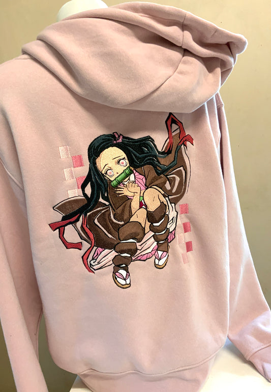 Sweat à capuche brodé « Nezuko « Demon slayer
