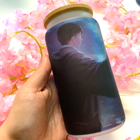 Destockage Verre à paille dépoli «Harry Hermione»