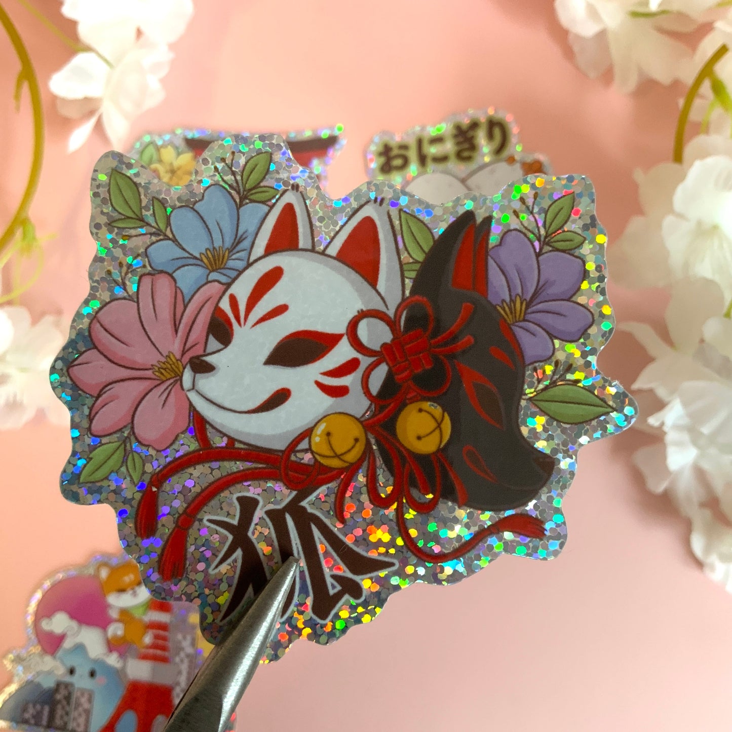 Stickers paillettes kawaii #2 tinyneko.fr