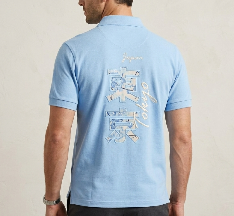 Polo Homme brodé Tokyo