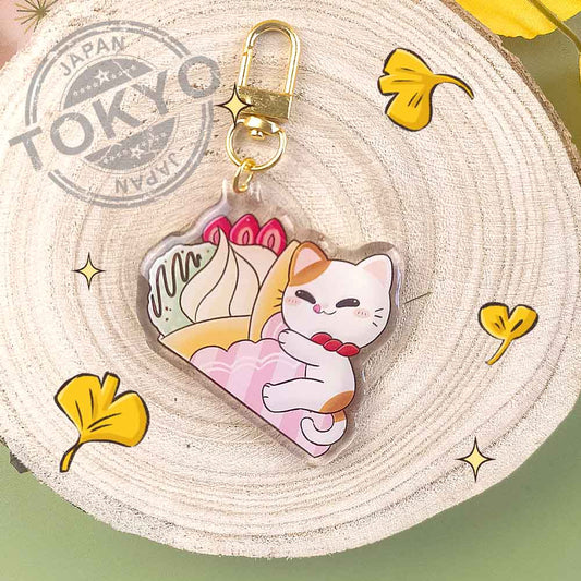 Porte-clé acrylique crèpe harajuku neko-san "Neko Friends "