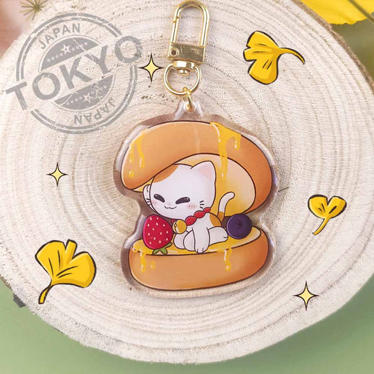 Porte-clé acrylique Fluffy cake neko-san "Neko Friends "