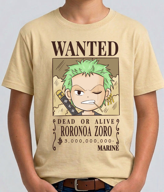 T-shirt Rononoa Zoro wanted One piece chibi kawaii