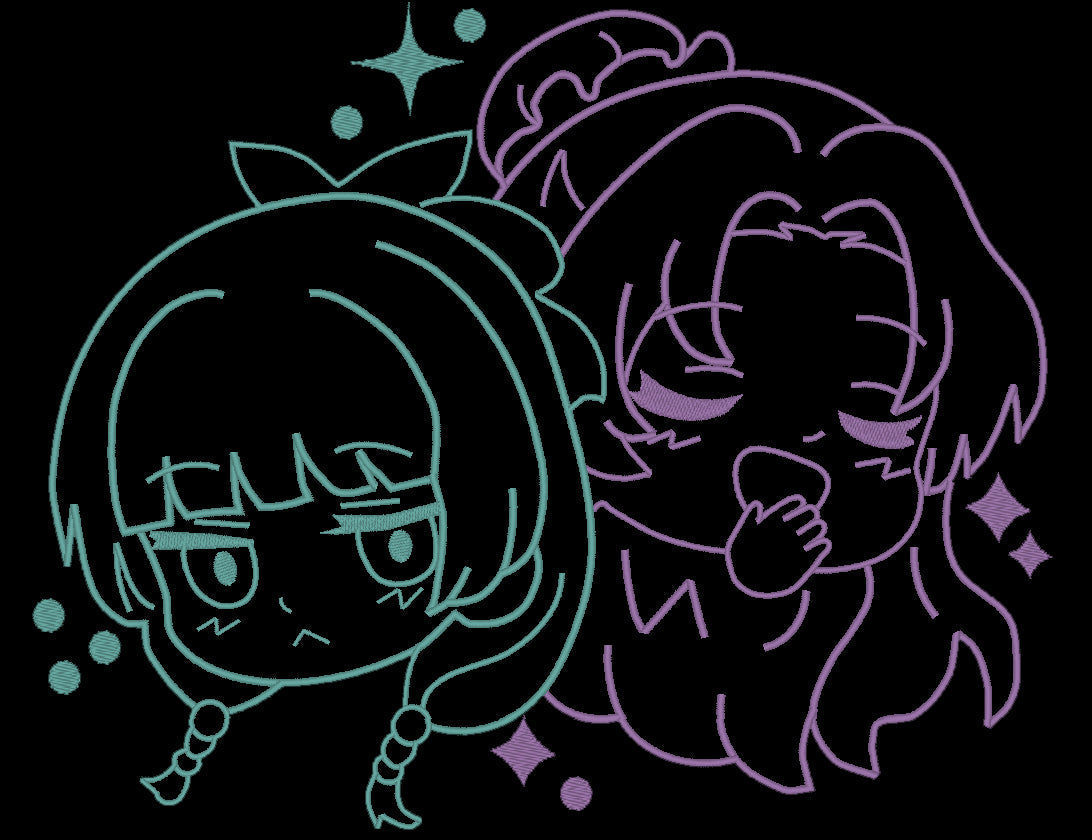 T-shirt brodé maomao Jinshi Style Chibi Tinyneko.fr