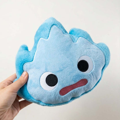 Coussin kawaii brodé Calcifer "le château ambulant"
