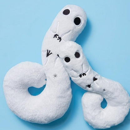 Coussin brodé ver pinceau 2 tailles