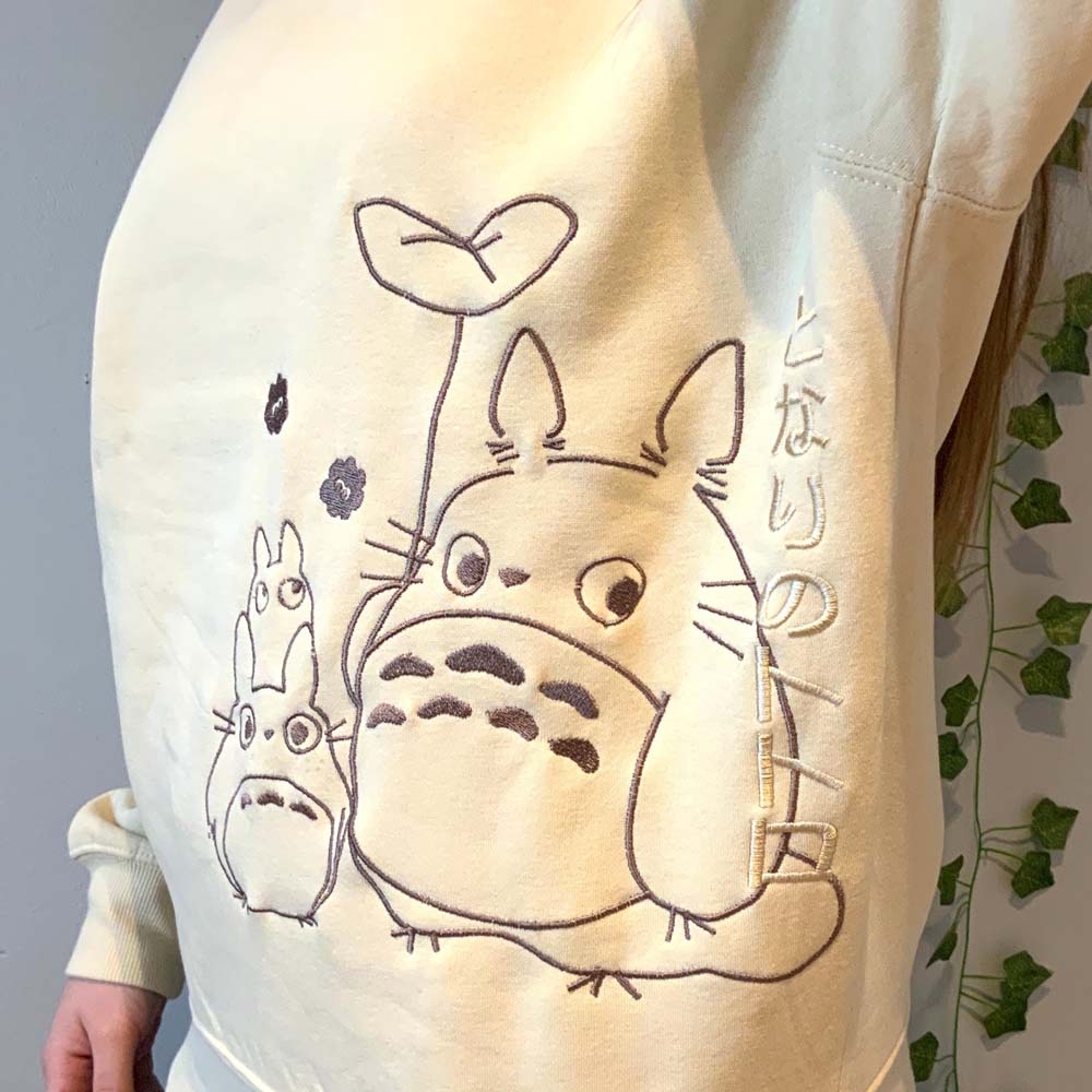 Pull molleton brodé Mon voisin Totoro