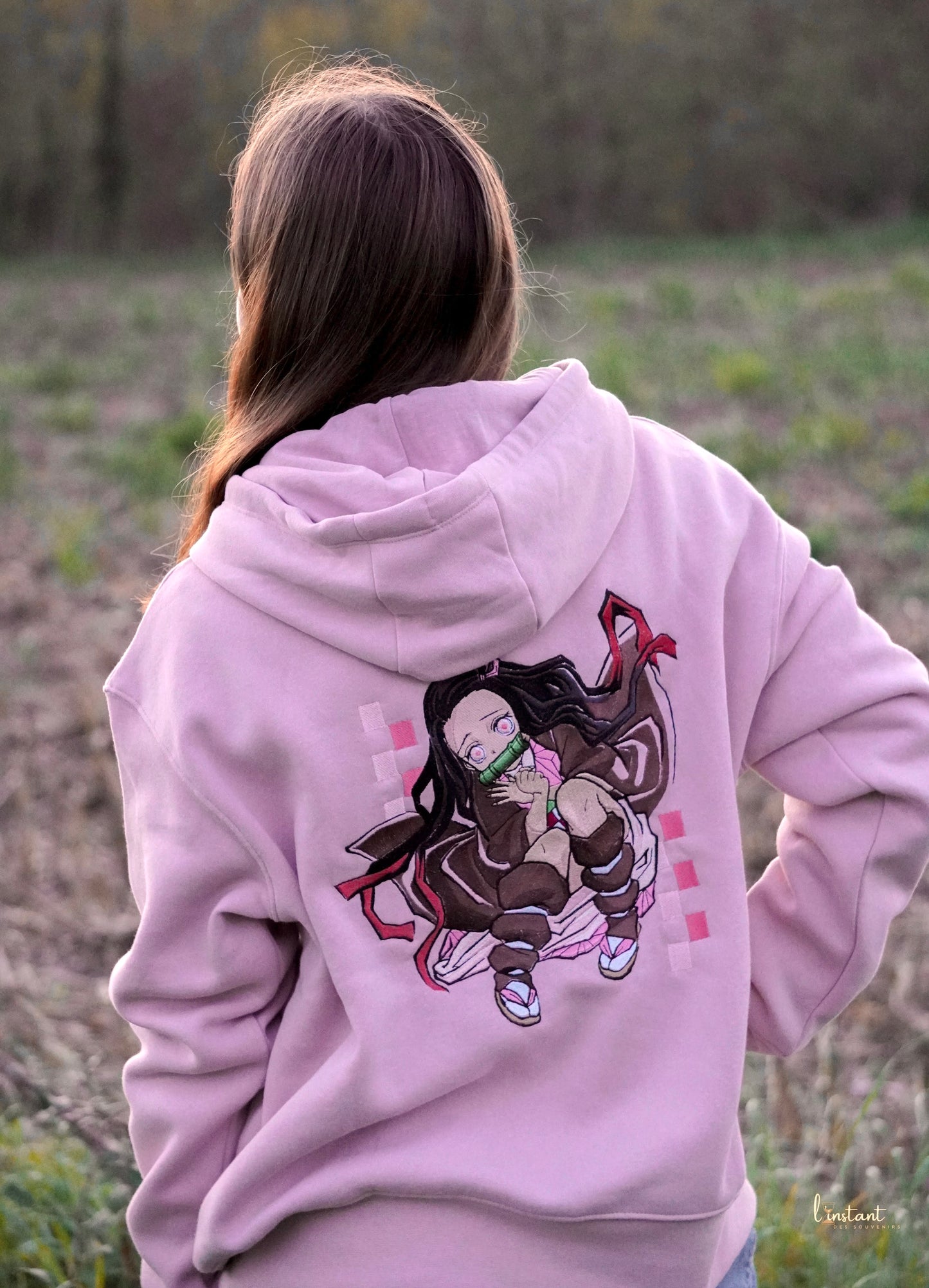 Sweat à capuche brodé « Nezuko « Demon slayer