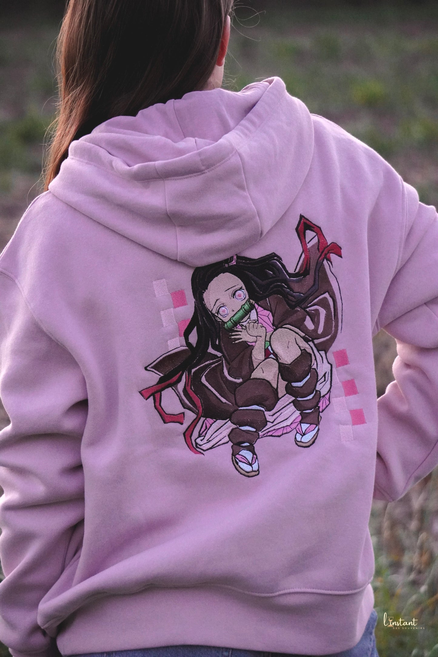 Sweat à capuche brodé « Nezuko « Demon slayer
