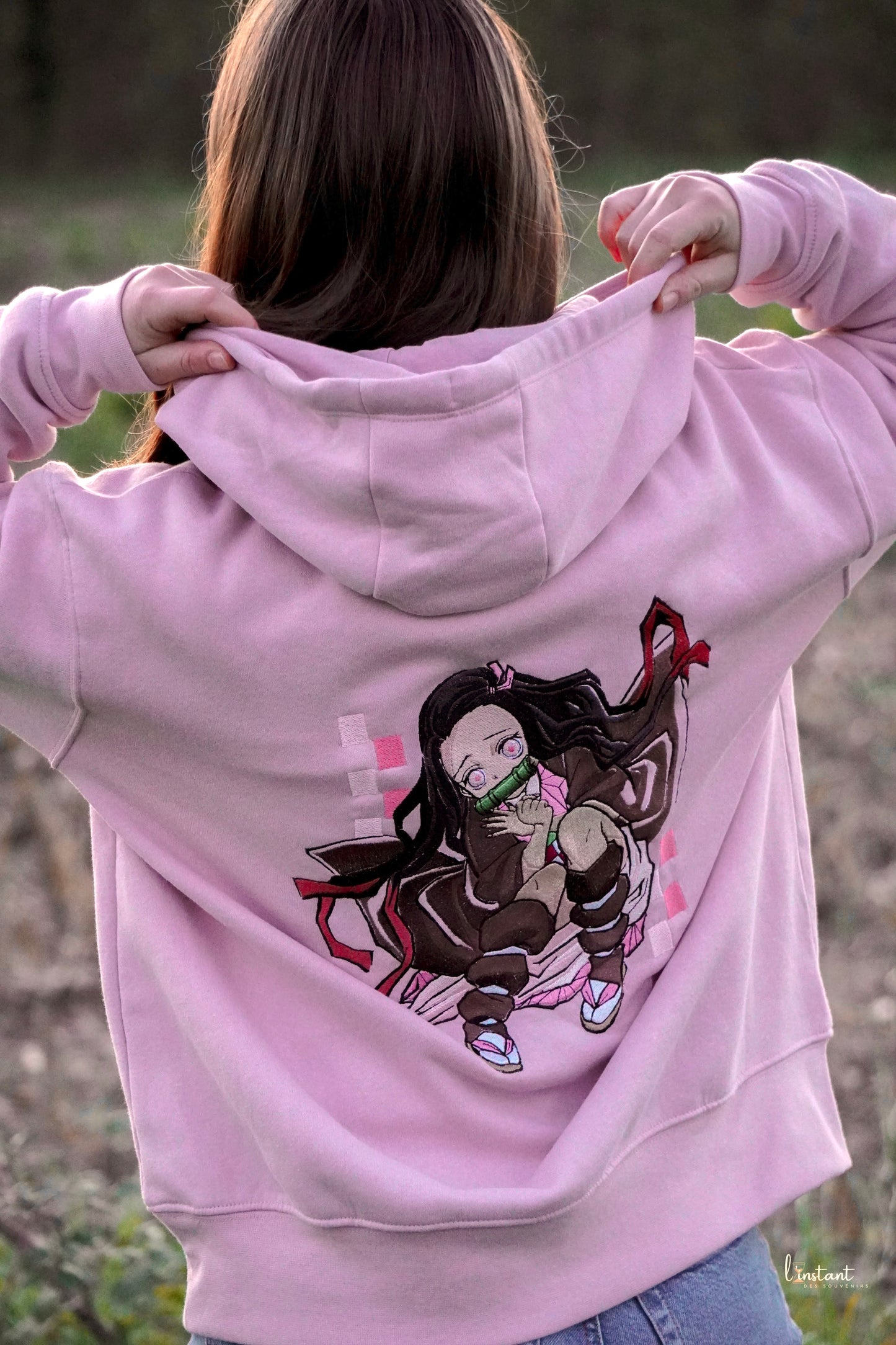 Sweat à capuche brodé « Nezuko « Demon slayer