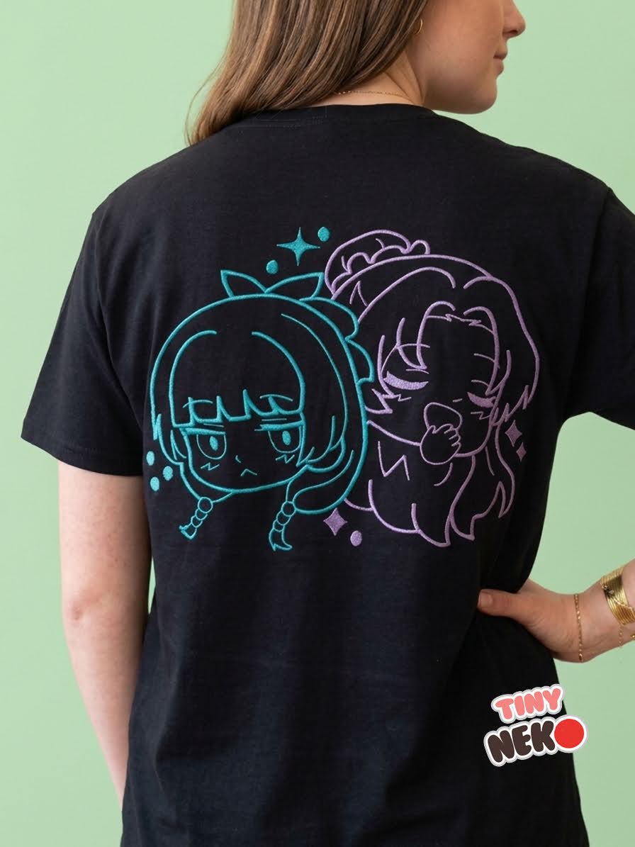 T-shirt brodé maomao Jinshi Style Chibi Tinyneko.fr