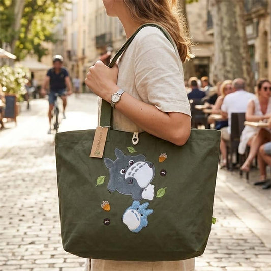 Sac fourre-tout brodé Totoro appliqué