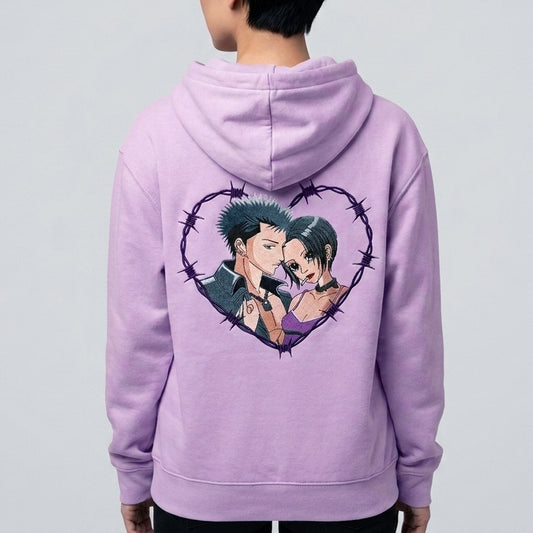 Sweat à capuche brodé « Nana et Ren «