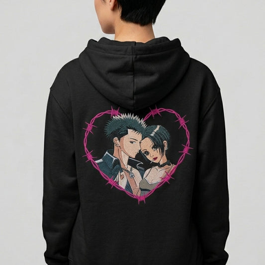 Sweat à capuche brodé « Nana et Ren «