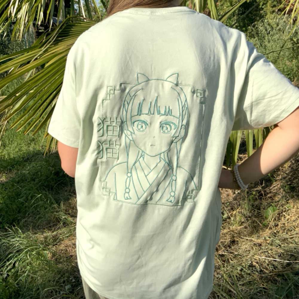 T-shirt brodé Maomao "Les carnets de l’apothicaire »