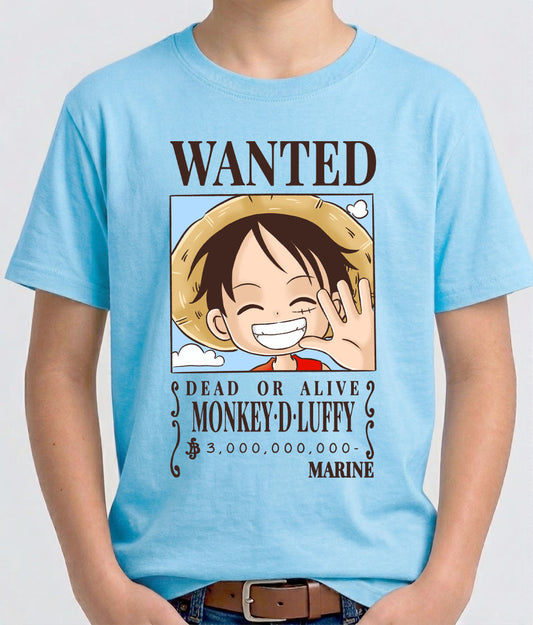 T-shirt Luffy wanted One piece chibi kawaii