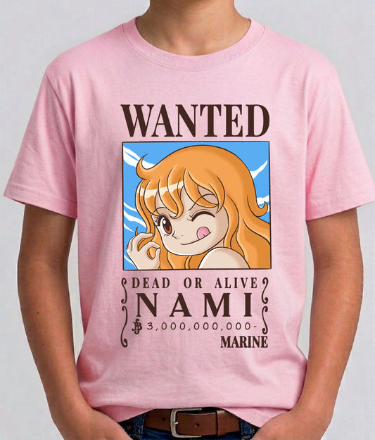 T-shirt Nami wanted One piece chibi kawaii